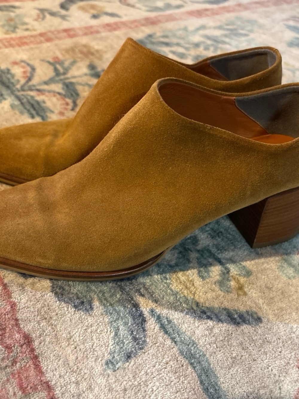 Everlane Suede Ankle Booties in Camel